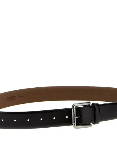 Shop Max Mara Buffered Leather Belt In Brown