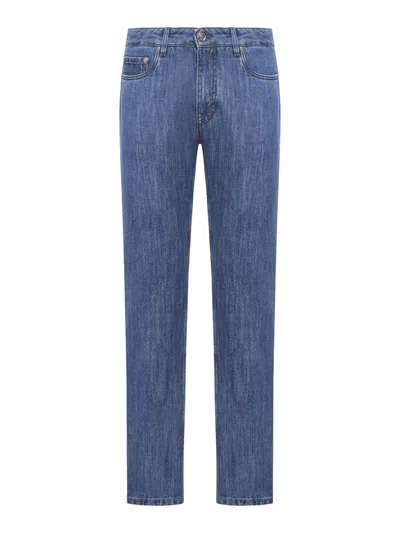 Shop Etro Denim Jeans Roma In Light Blue