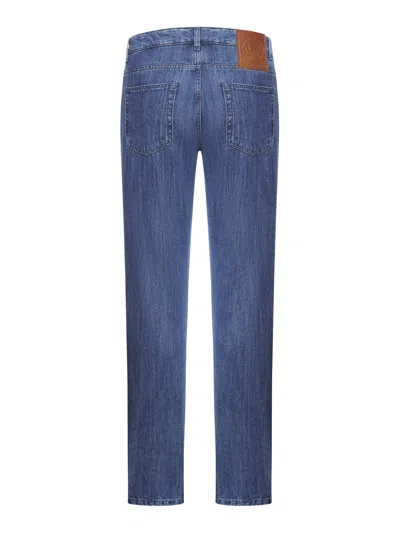 Shop Etro Denim Jeans Roma In Light Blue