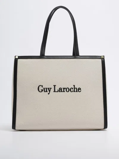 Shop Guy Laroche Alizze Large Shoulder Bag In Naturale-nero