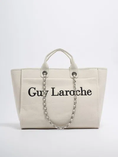 Shop Guy Laroche Corinne Large Shopping Bag In Naturale