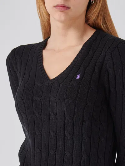 Shop Polo Ralph Lauren Kimberly Sweater In Nero