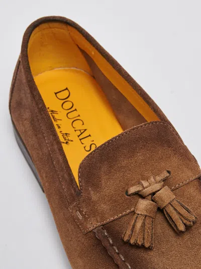 Shop Doucal's Mocassino Loafers In Palude