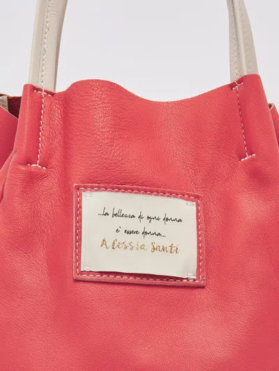 Shop Alessia Santi Poliuretano Shopping Bag In Corallo
