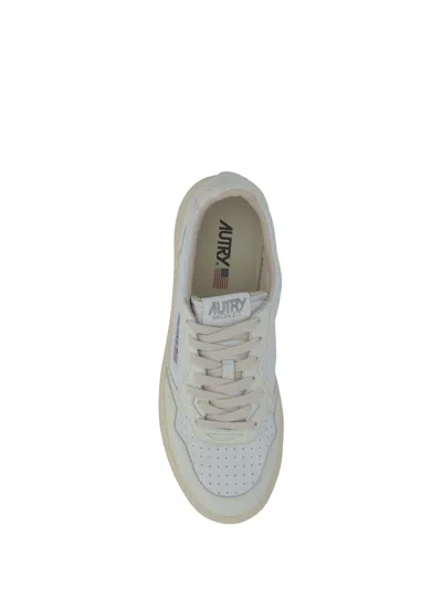 Shop Autry Medalist Low Sneakers In Wht/wht