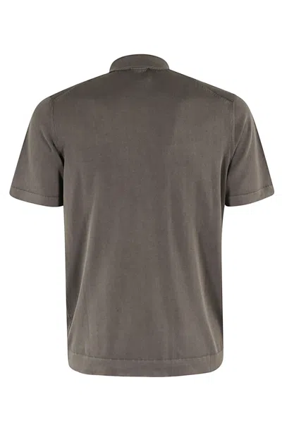 Drumohr Polo S Bott Mc T Frosted In Marrone