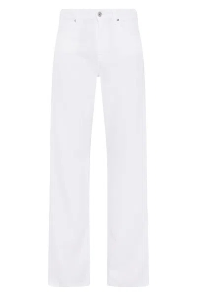 Shop 7 For All Mankind Tess Trouser Colored Tencel In White