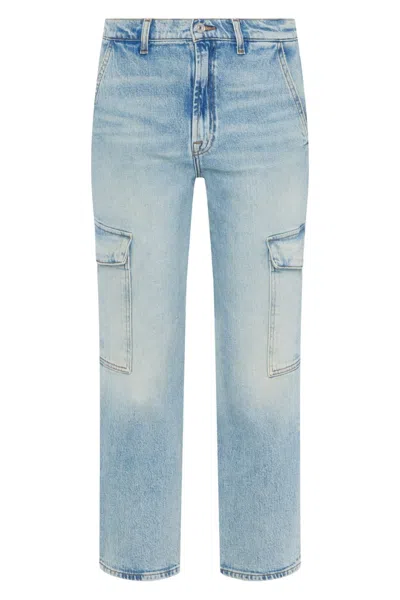 Shop 7 For All Mankind Cargo Logan Frost In Light Blue