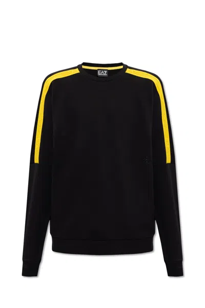 Shop Ea7 Sweatshirt With Logo In Black