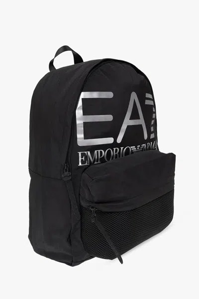 Shop Ea7 Backpack With Logo In Black
