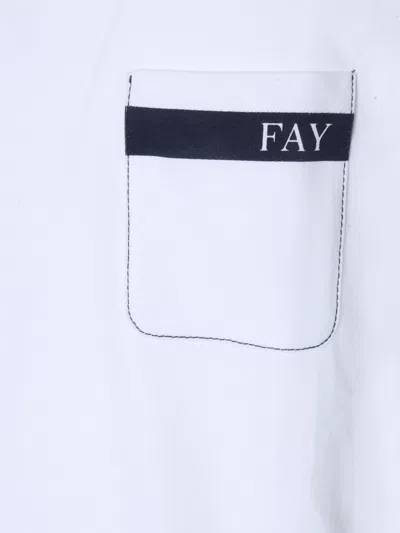 Shop Fay White T-shirt With Pocket