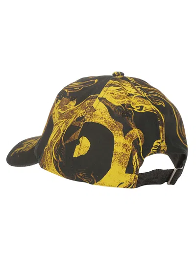 Shop Versace Jeans Couture Baseball Cap With Pences Hat In Black/gold