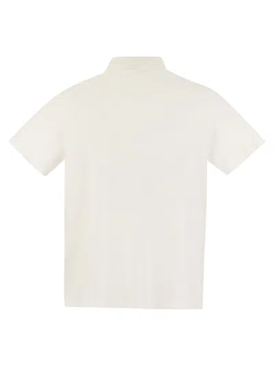 Shop Paul&amp;shark Garment-dyed Pique Cotton Polo Shirt In White