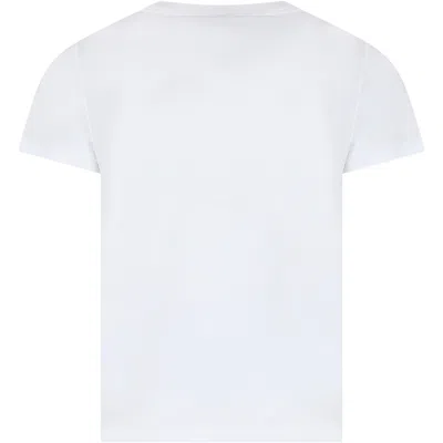 Shop Marc Jacobs White T-shirt For Girl With Landscape Print