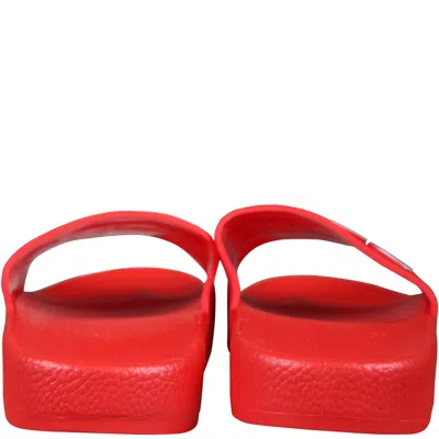 Shop Hugo Boss Red Slippers For Boy With Logo