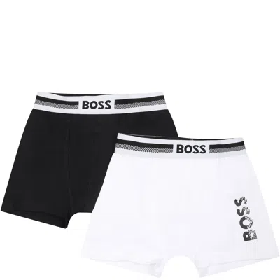 Hugo Boss Black Set For Boy With Logo In Multicolor
