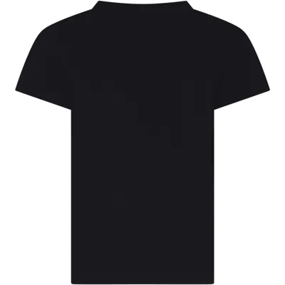 Shop Versace Black T-shirt For Kids With Medusa