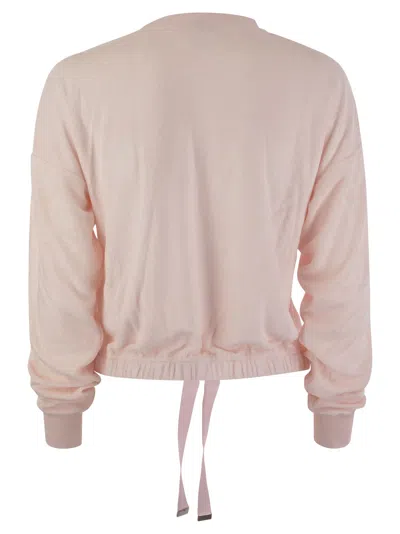 Shop Colmar Chenille Crew-neck Sweatshirt In Pink