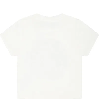 Shop Versace White T-shirt For Babykids With Medusa Print