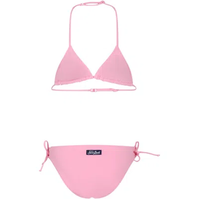 Shop Mc2 Saint Barth Pink Bikini For Girl With Hearts