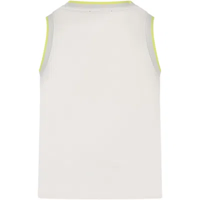 Shop Burberry Ivory Tank Top For Girl With Logo And Equestrian Knight