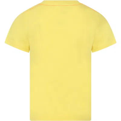 Shop Marc Jacobs Yellow T-shirt For Boy With Logo Print