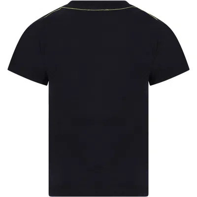 Shop Marc Jacobs Blue T-shirt For Boy With Logo Print