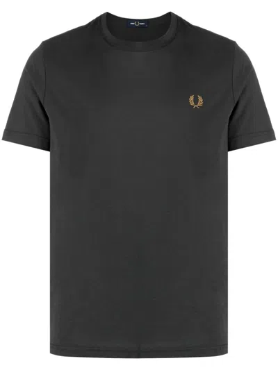 Shop Fred Perry Fp Crew Neck T-shirt In Anchgrey Dkcaram