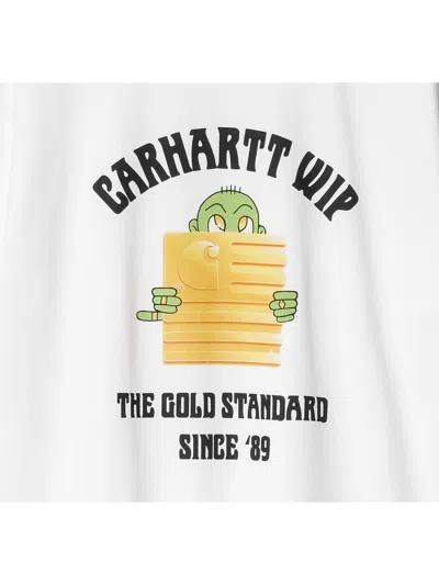 Shop Carhartt Short Sleeves Gold Standard T-shirt In Xx White