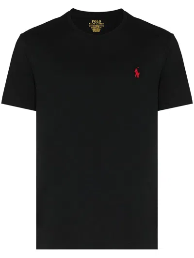 Shop Polo Ralph Lauren Short Sleeves Slim Fit T-shirt In Rl Black