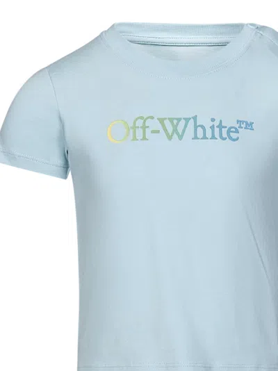 Shop Off-white T-shirt In Light Blue