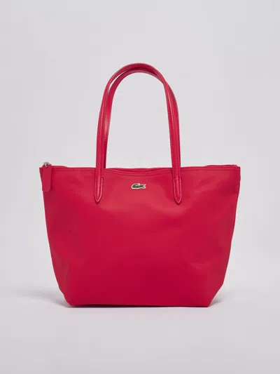Shop Lacoste Pvc Shopping Bag In Rosso