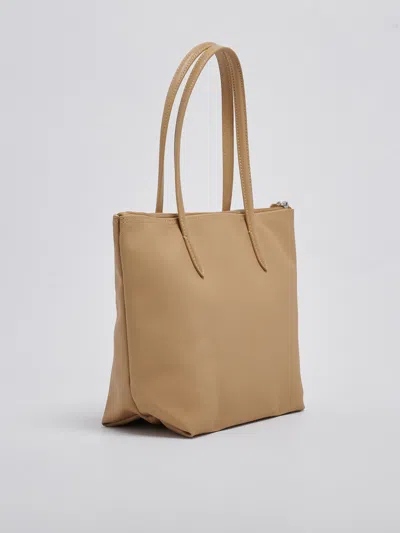 Shop Lacoste Pvc Shopping Bag In Ecru
