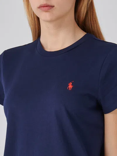 Shop Polo Ralph Lauren Cotton T-shirt In Navy