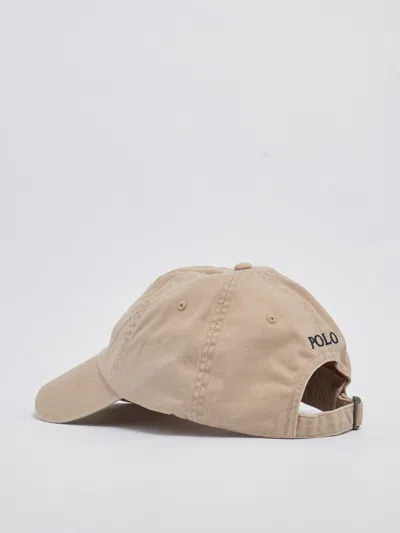 Shop Polo Ralph Lauren Sport Cap Hat Cap In Beige