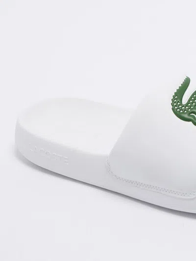 Shop Lacoste Serve Slide 1.0 12 Sliders In Bianco