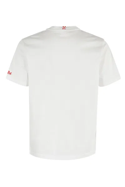 Shop Mc2 Saint Barth Cotton T Shirt With Front Pocket In N Emb