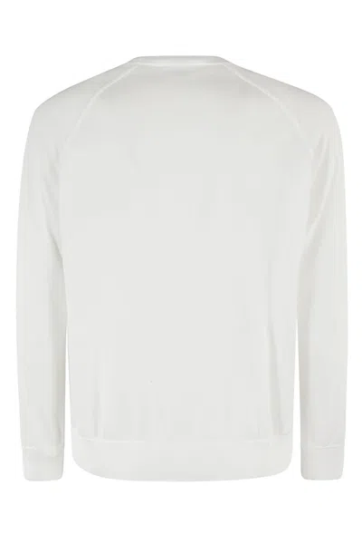 Shop Filippo De Laurentiis G. Collo ml Raglan Cotone Crepe Fin. 12 In Bianco