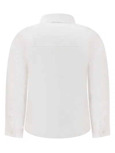 Shop Emporio Armani Logo Shirt In Bianco Ottico