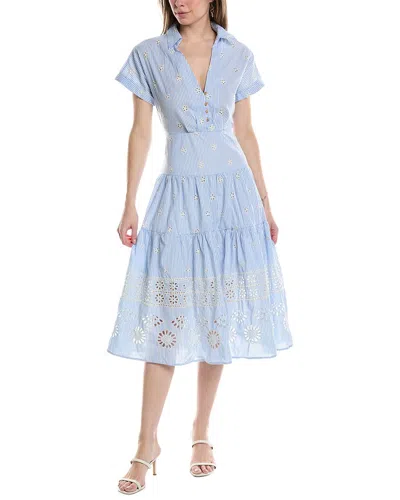 Shop 70/21 Tiered Midi Dress In Blue