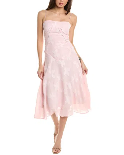 Shop Avantlook Burnout Midi Dress In Pink