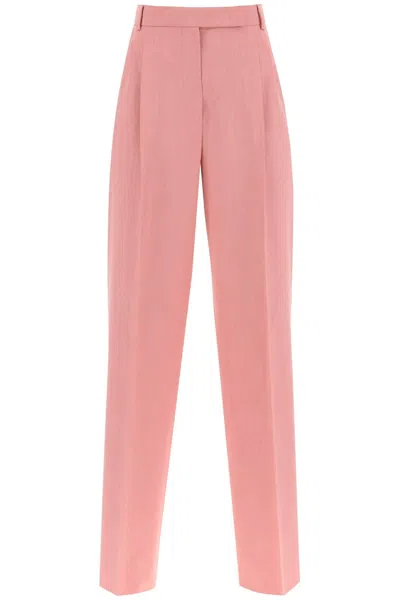 Shop Max Mara Durante Wide Leg Tailoring Pants In Pink