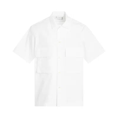 Shop Sacai Thomas Mason Cotton Poplin Short Sleeve Shirt