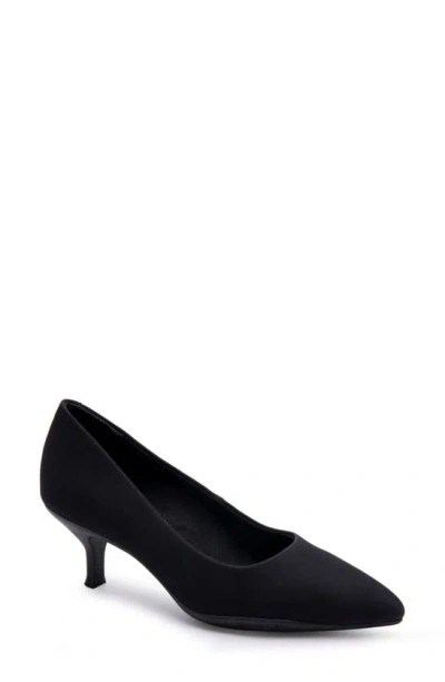 Aerosoles Ludlow Kitten Heel Pump In Black Stretch