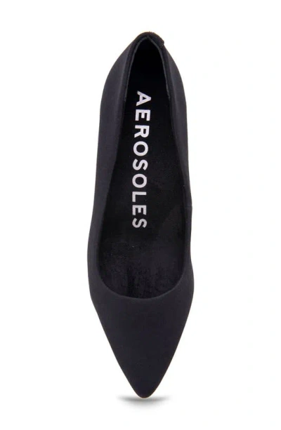 Aerosoles Ludlow Kitten Heel Pump In Black Stretch