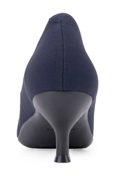 Aerosoles Ludlow Kitten Heel Pump In Navy Stretch