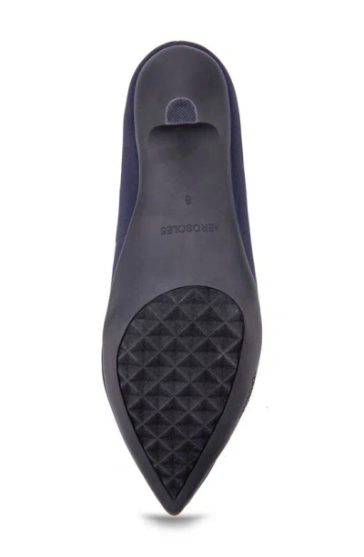 Aerosoles Ludlow Kitten Heel Pump In Navy Stretch