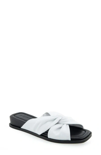 Shop Aerosoles Brady Knot Sandal In White Leather