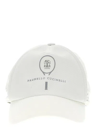 Shop Brunello Cucinelli 'slam' Baseball Cap In White