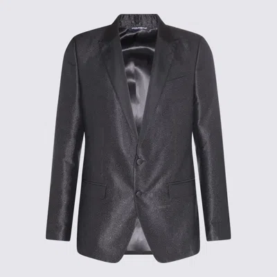 Shop Dolce & Gabbana Black Silk Blend Suits